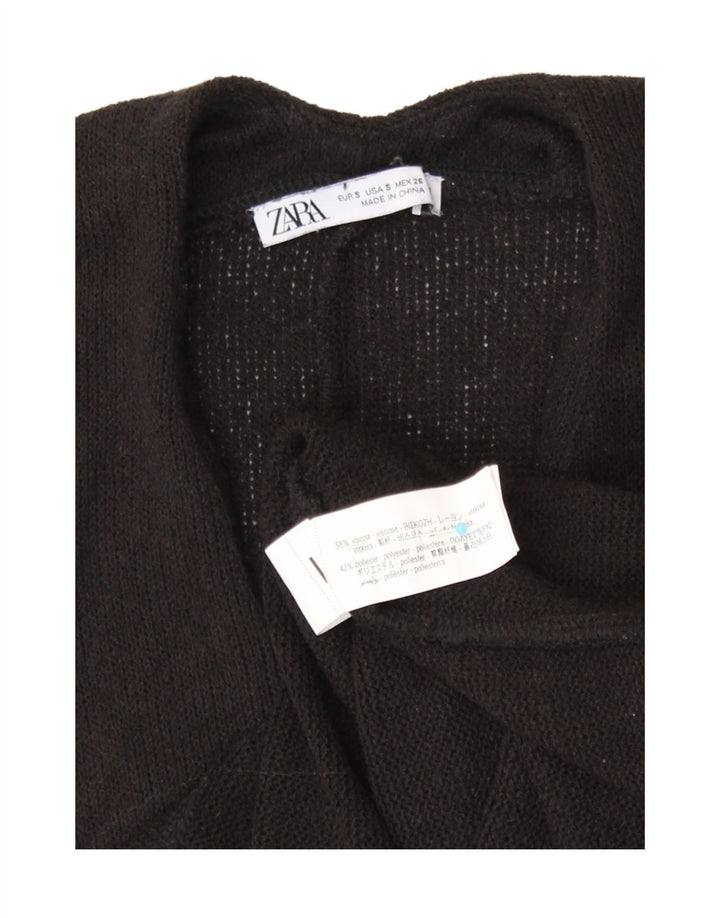 Женская майка Oversized Vest Zara UK 10, маленькая, черная, вискоза