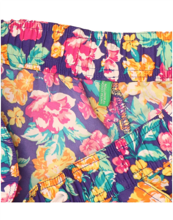 Женские шорты BENETTON W26, маленькие, разноцветные с цветочным принтом