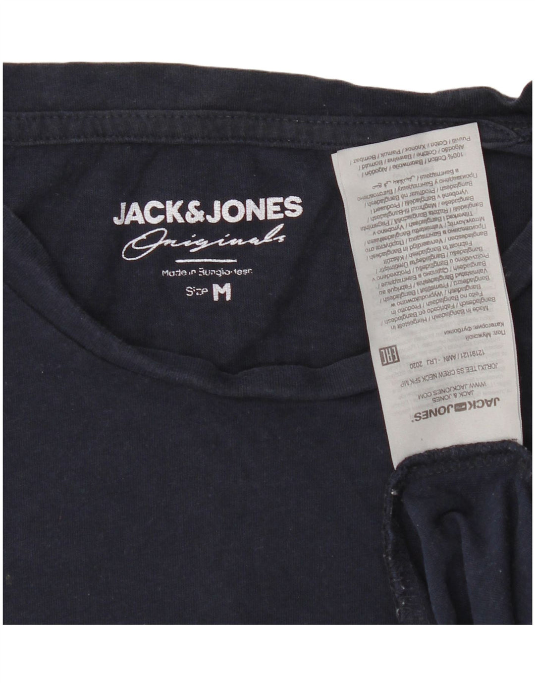 JACK & JONES Мужская футболка Top Medium Темно-синий хлопок