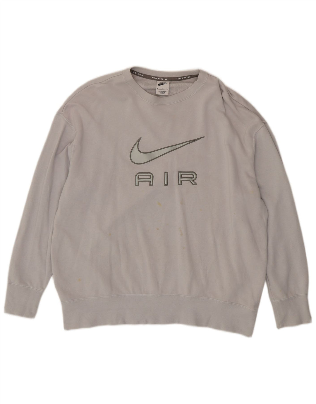 Женский свитер с рисунком Nike UK 14, хлопковый средний серый цвет