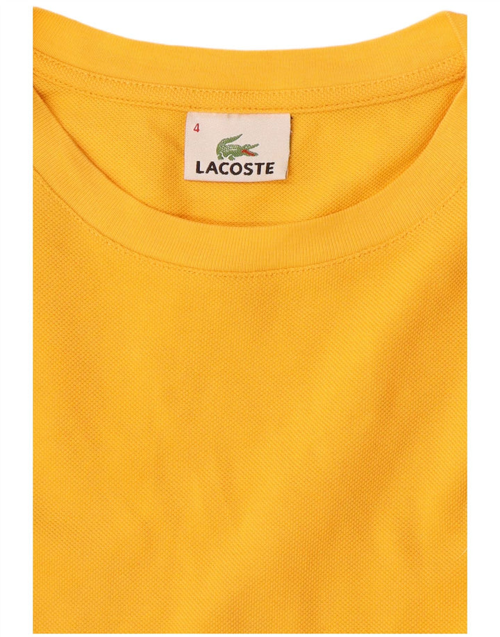 Мужская футболка Lacoste, размер 4, средний желтый хлопок