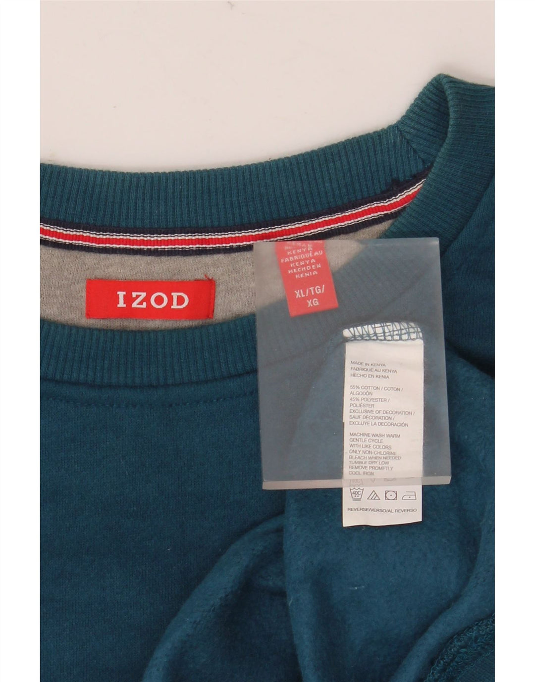 IZOD Мужской свитшот Джемпер XL Зеленый Хлопок