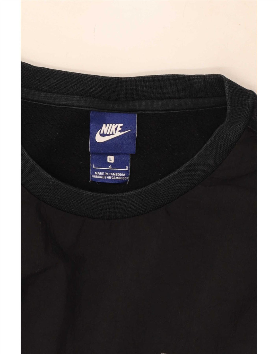 Мужской свитер с рисунком Nike, большой черный хлопковый джемпер