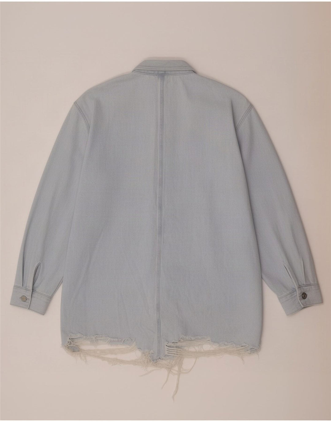Женская джинсовая рубашка оверсайз Zara UK 14, средний синий