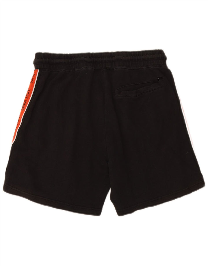 Мужские спортивные шорты JACK & JONES с графическим рисунком, средний черный, хлопок с цветными блоками