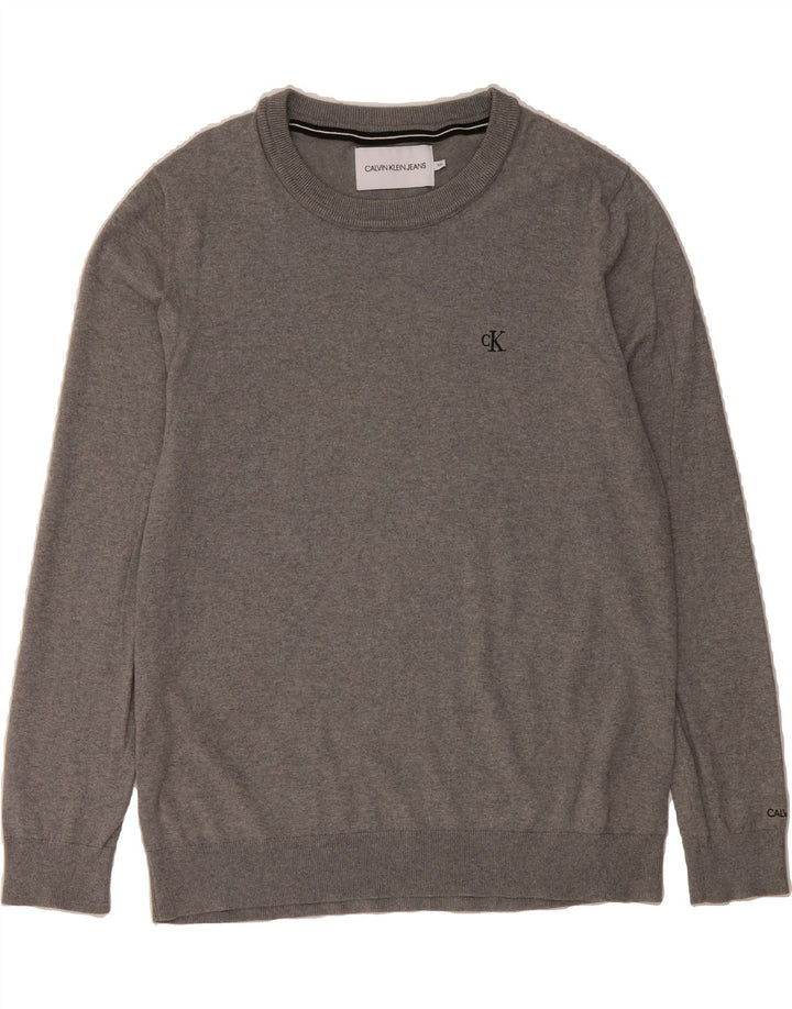 CALVIN KLEIN JEANS Mens Sweatshirt Jumper 2XL Grey Cotton Vintage Calvin Klein Jeans and Second-Hand Calvin Klein Jeans from Messina Hembry 