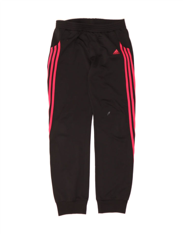 ADIDAS Womens Tracksuit Trousers Joggers UK 14 Medium  Black Polyester Vintage Adidas and Second-Hand Adidas from Messina Hembry 
