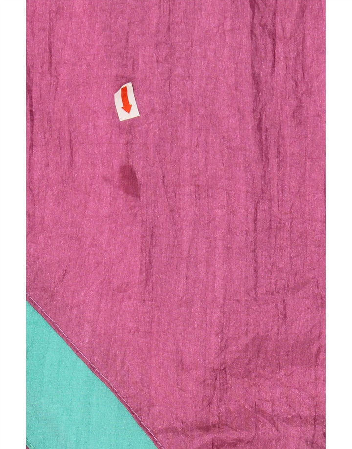 Винтажный мужской спортивный костюм, верхняя куртка XL, розовая с цветными блоками