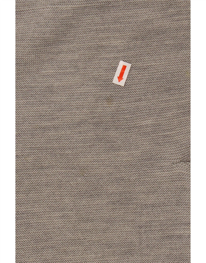 Женский укороченный джемпер с вырезом лодочкой COS с рукавами 3/4, Великобритания 10, маленький серый шерстяной свитер