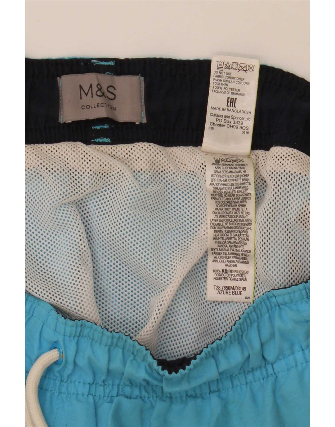 Мужские шорты для плавания Marks & Spencer, большие синие, полиэстер