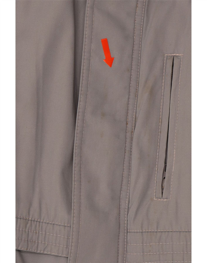 VINTAGE Mens Bomber Jacket IT 50 Large Grey Polyester Vintage Vintage and Second-Hand Vintage from Messina Hembry 