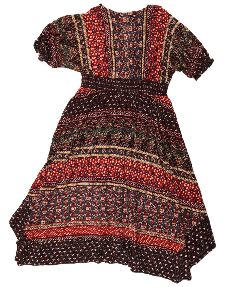 Женское асимметричное платье Monsoon UK 16, большой разноцветный хлопок с цветочным принтом