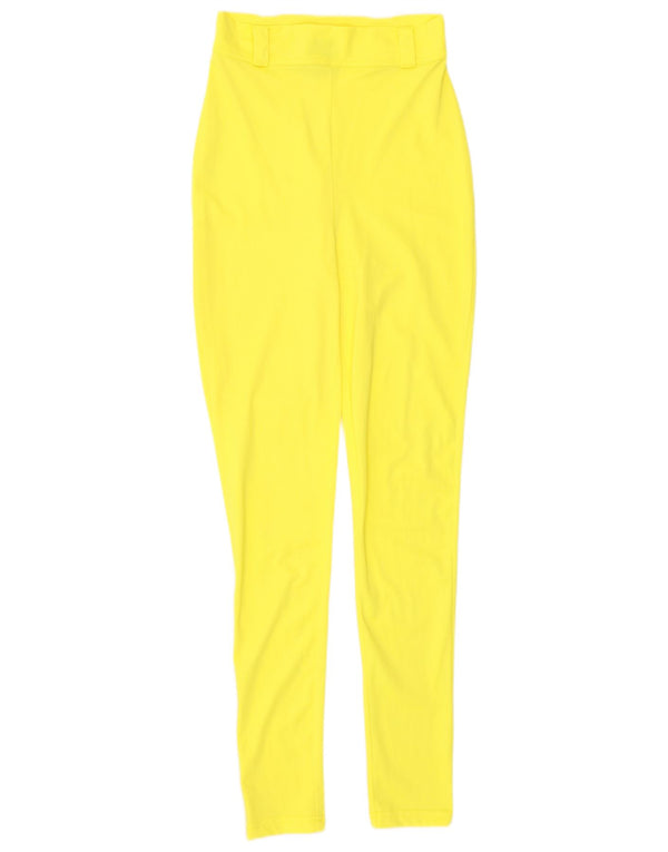 Женские леггинсы с высокой талией Gianni Versace IT 44 Medium W26 L29 Желтый нейлон