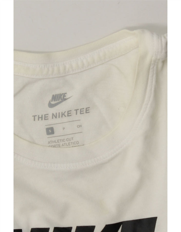 Мужская футболка с графическим принтом спортивного кроя Nike, маленькая белая