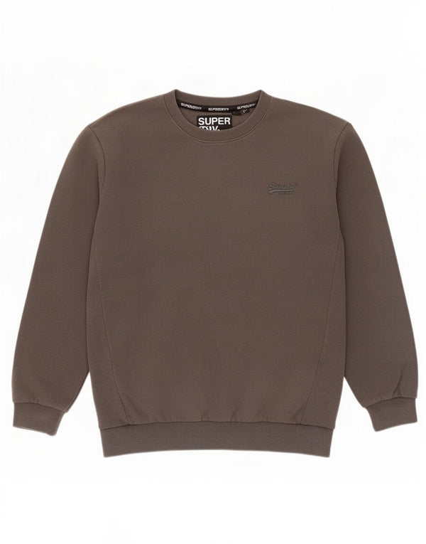Женский джемпер-толстовка оверсайз Superdry UK 8, маленький серый хлопок