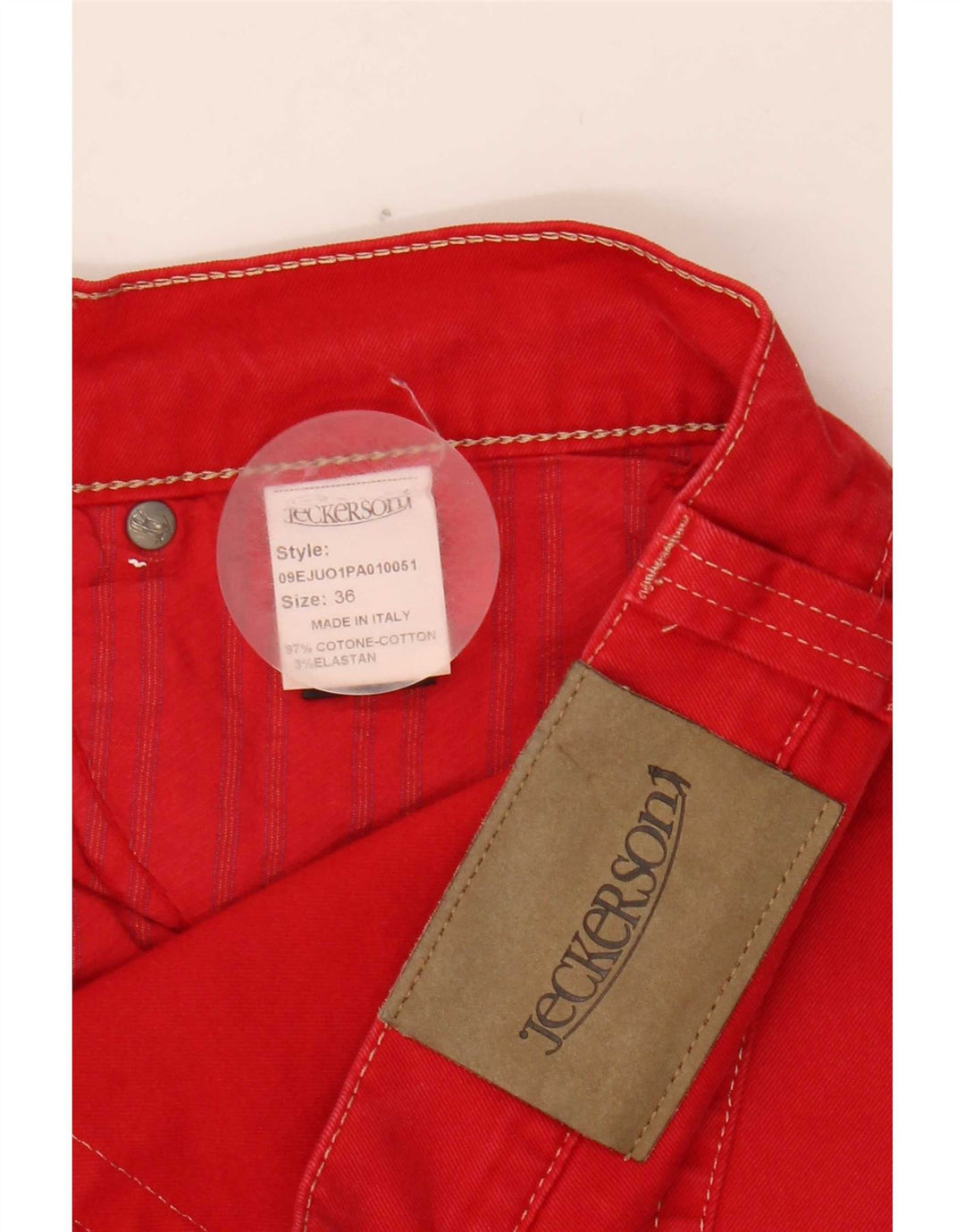 Мужские джинсы Jeckerson Slim W36 L34, красный хлопок