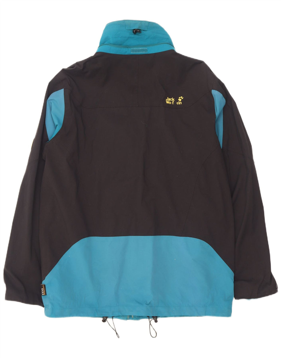 Мужская дождевик Jack Wolfskin UK 44/46 XL, синий полиамид с цветными блоками