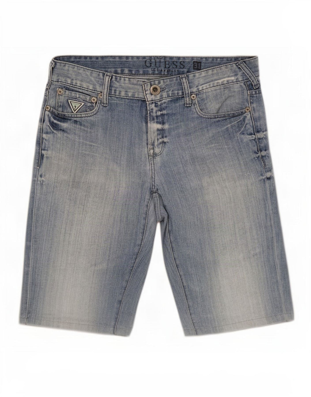 Guess Мужские узкие джинсовые шорты среднего размера W31, синие, хлопок