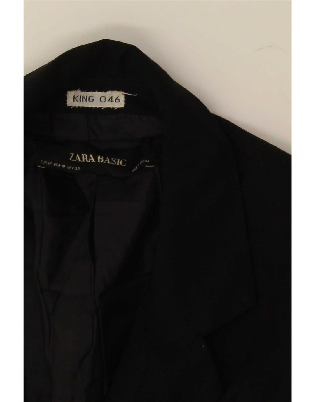 Женский пиджак на 1 пуговице Zara EU 42, большой черный
