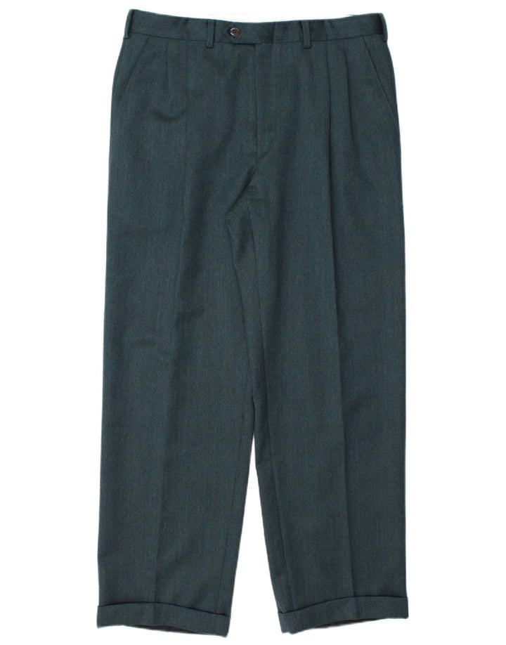 Мужской двубортный костюм-двойка ANGELICO IT 50, большой W34 L30, зеленый