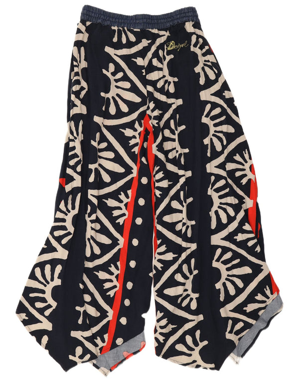 Женские капри Desigual с графическим рисунком W26 L18 Темно-синие с цветочным принтом
