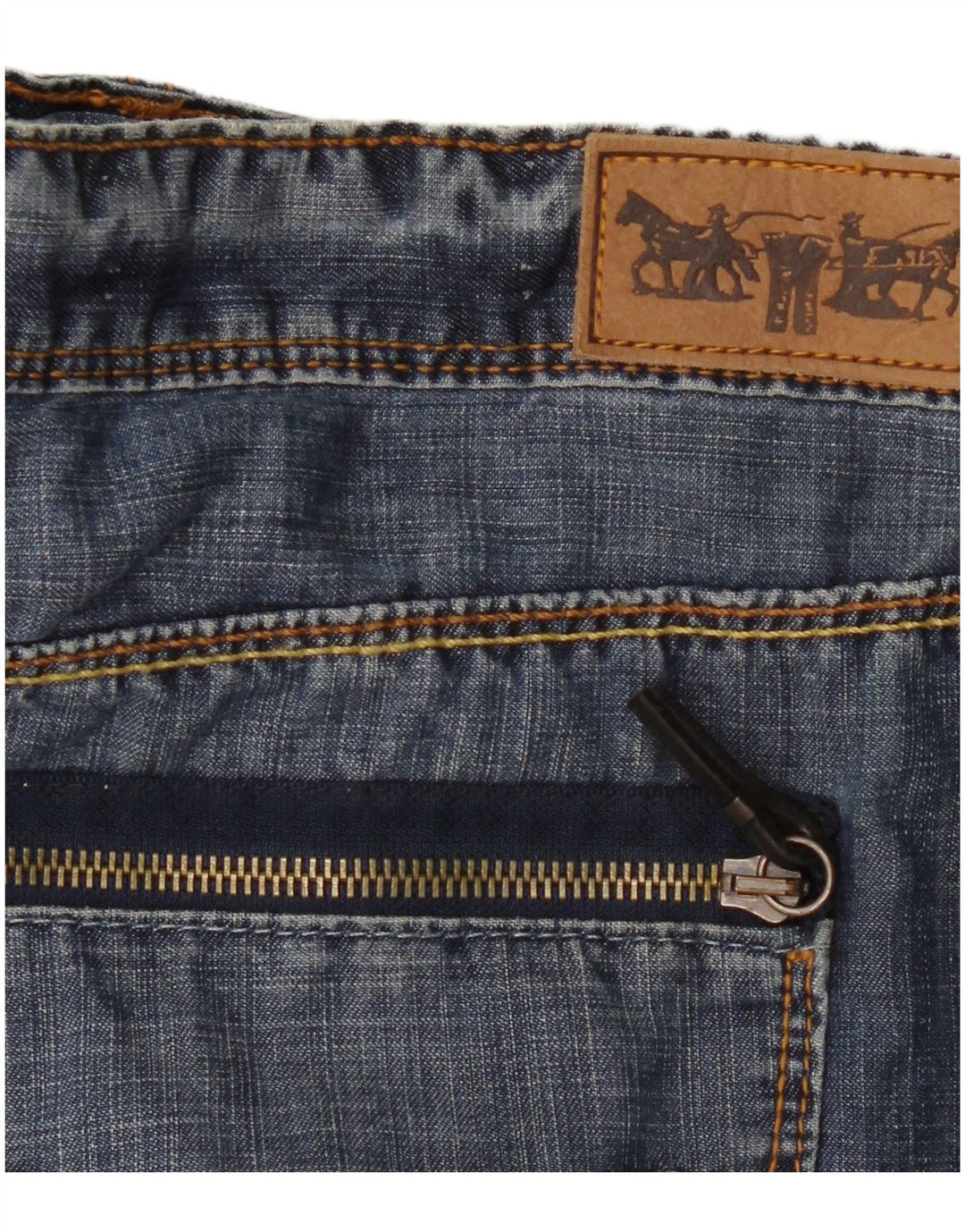 Женская джинсовая мини-юбка Levi's W38 XL, синяя