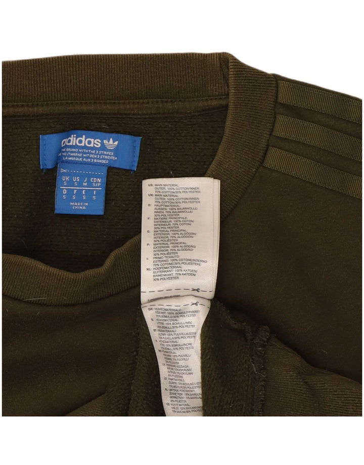 Мужской свитер Adidas, маленький хлопковый джемпер цвета хаки