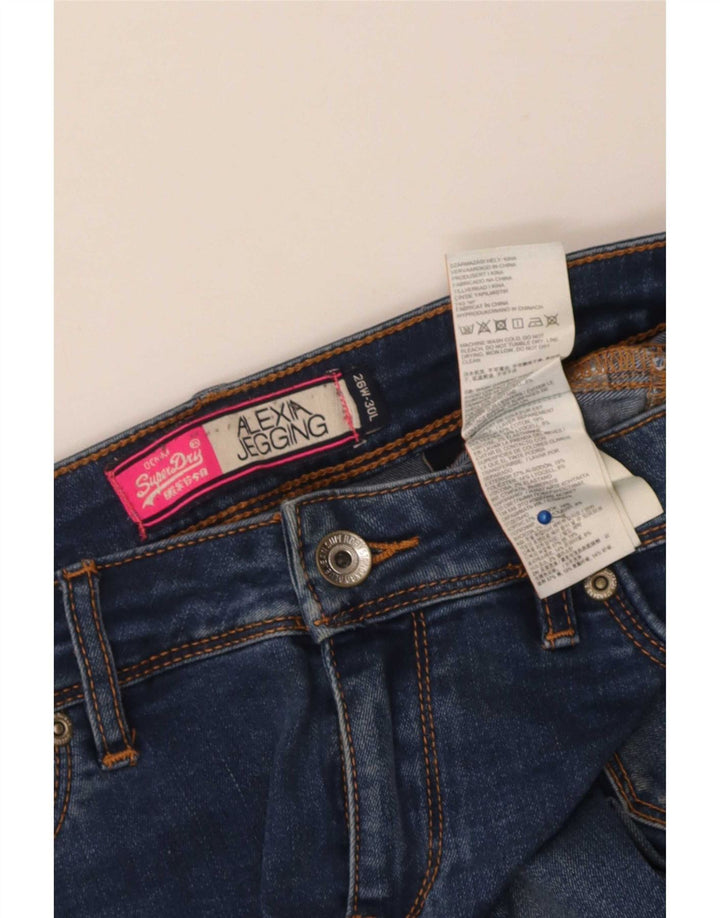 Женские джинсы-джеггинсы Superdry Alexia W26 L30, синий хлопок