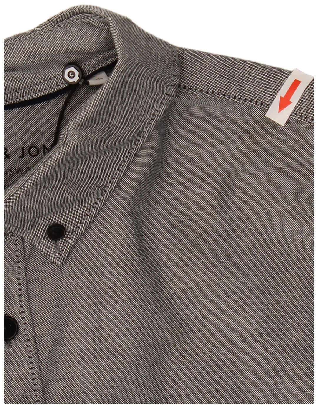 Мужская рубашка приталенного кроя Jack & Jones XL, серая, хлопок