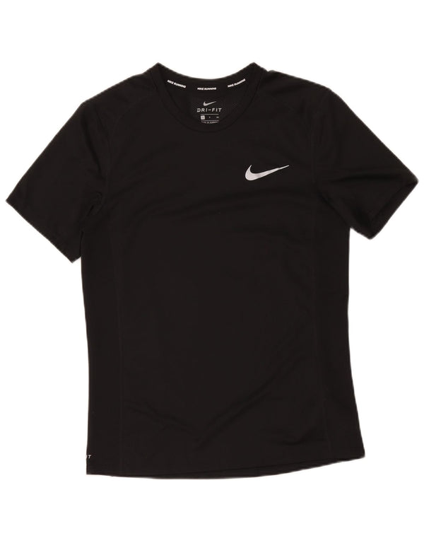 Мужская футболка Nike, маленькая, черная, спортивная из полиэстера