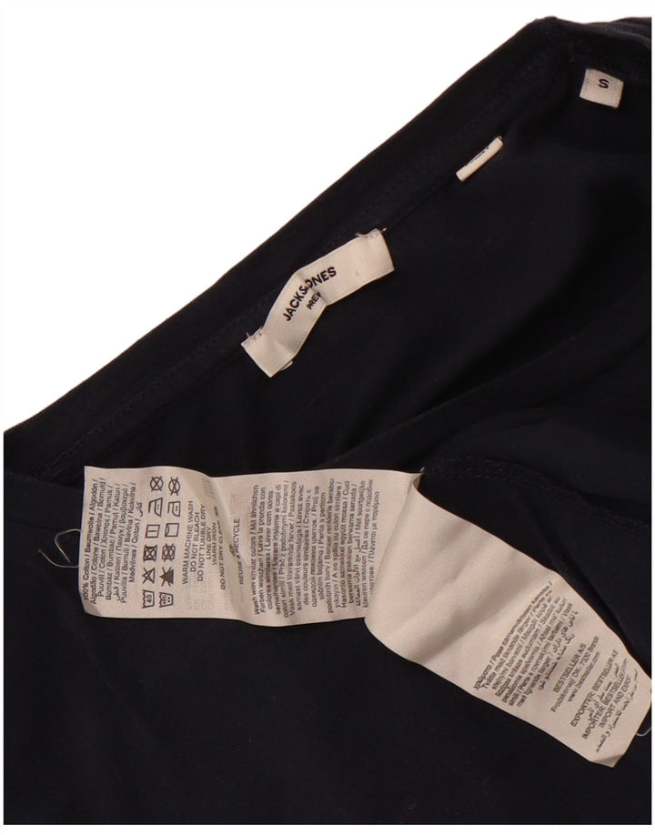 Мужская футболка Jack & Jones, маленькая, темно-синяя, хлопковая