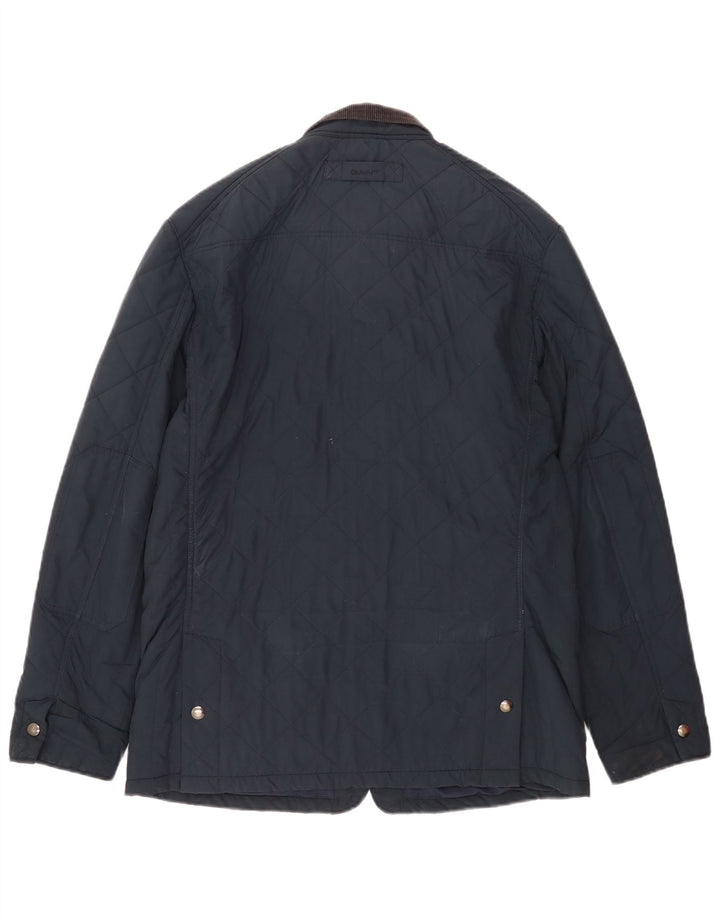 Мужская стеганая куртка Gant UK 40, большая темно-синяя, полиэстер