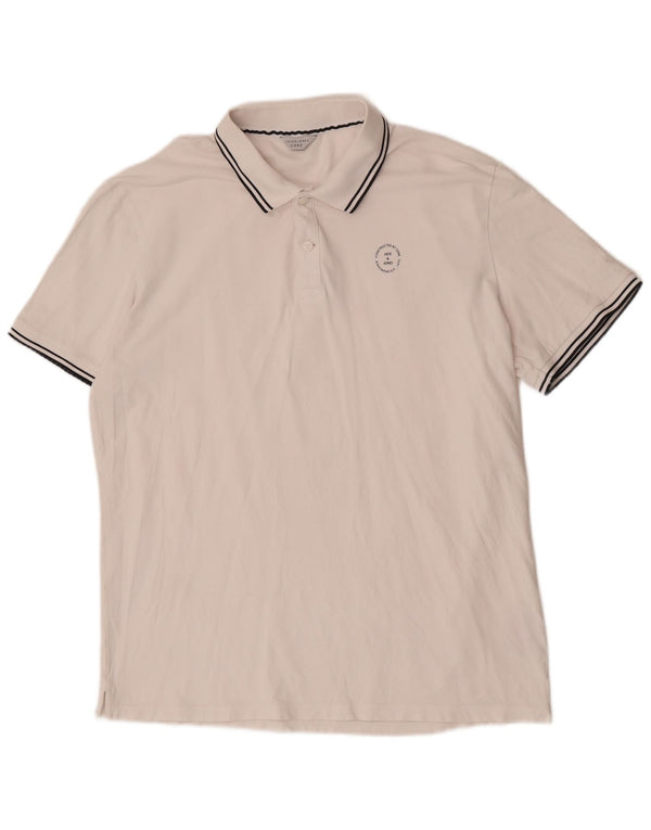 Мужская рубашка поло Jack & Jones Core с короткими рукавами стандартного кроя 2XL, белый хлопок