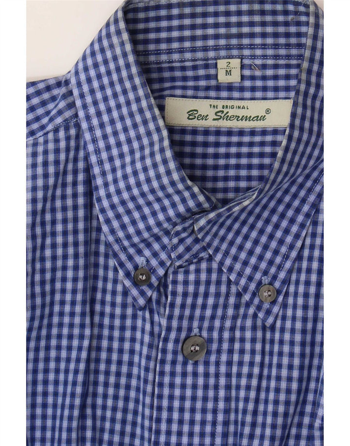Мужская рубашка Ben Sherman среднего синего цвета в клетку