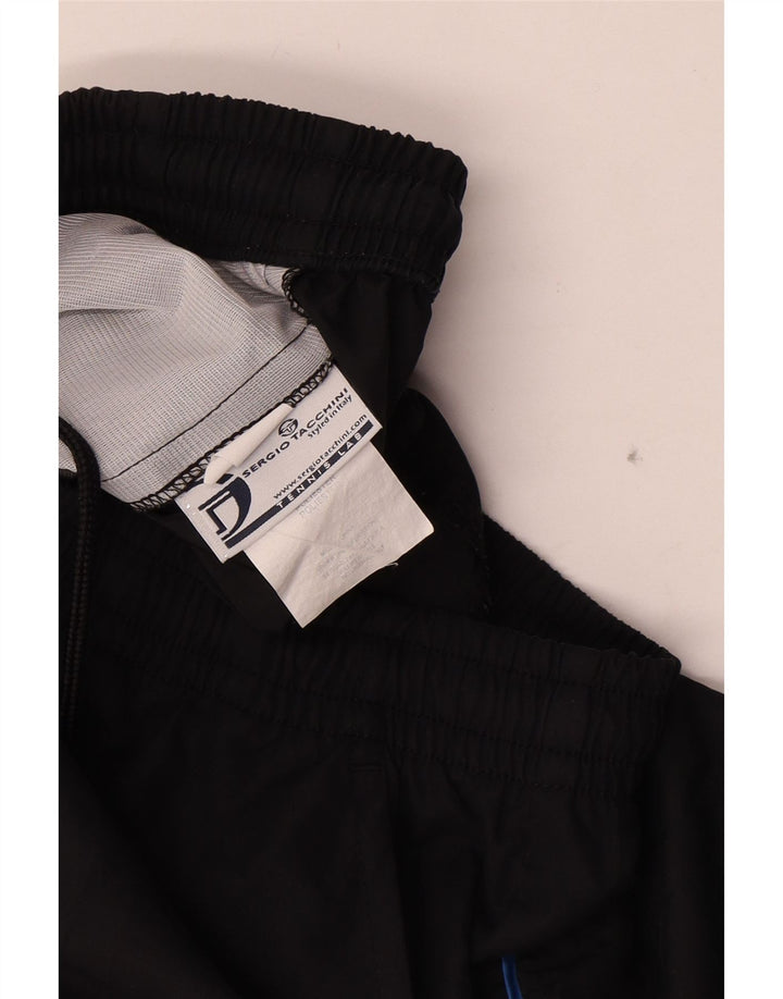 Мужские спортивные шорты Sergio Tacchini, средний черный, полиэстер с цветными блоками