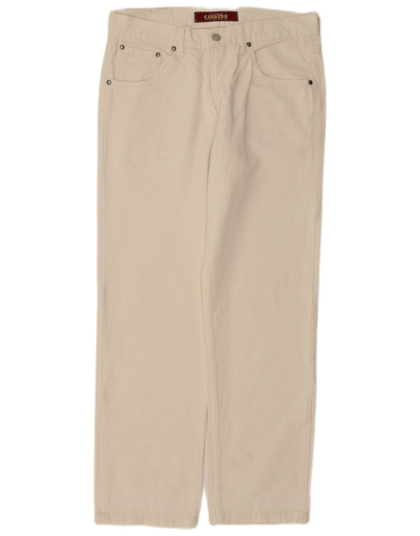 Мужские прямые джинсы Carrera W34 L30, белый хлопок