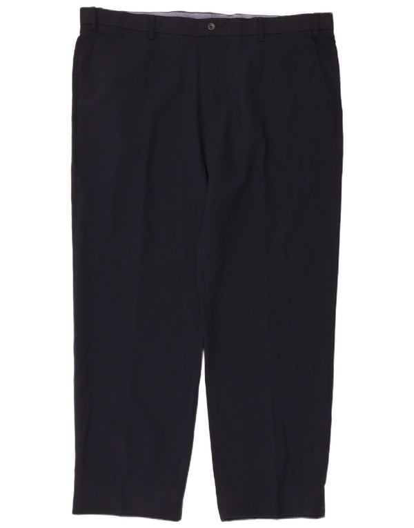 Мужские брюки чиносы Marks & Spencer W42 L30 темно-синие, полиэстер стандартного размера