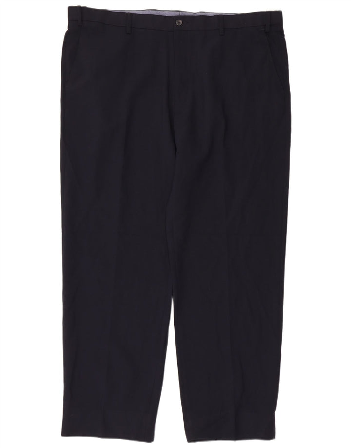 Мужские брюки чиносы Marks & Spencer W42 L30 темно-синие, полиэстер стандартного размера