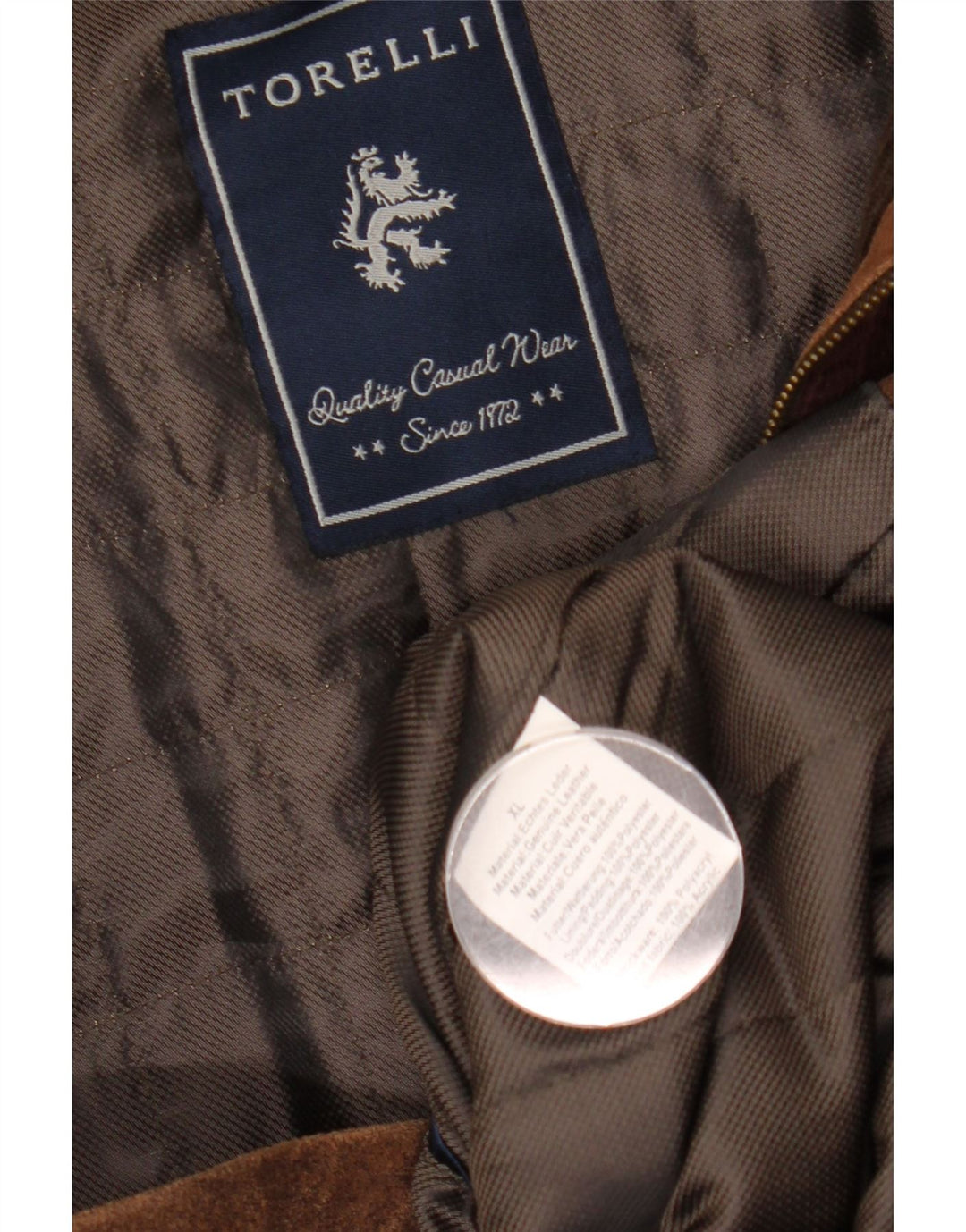 Мужская замшевая куртка Torelli UK 42 XL коричневая кожаная