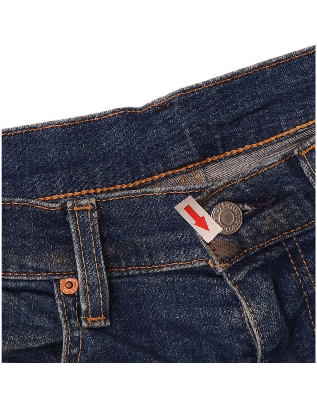 Мужские зауженные зауженные джинсы LEVI'S 512 W34 L28 синие, хлопок