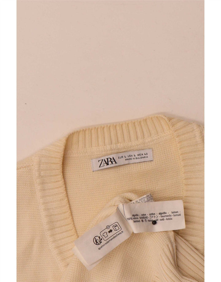 Мужская майка-майка Zara, большая, бежевая, хлопковая