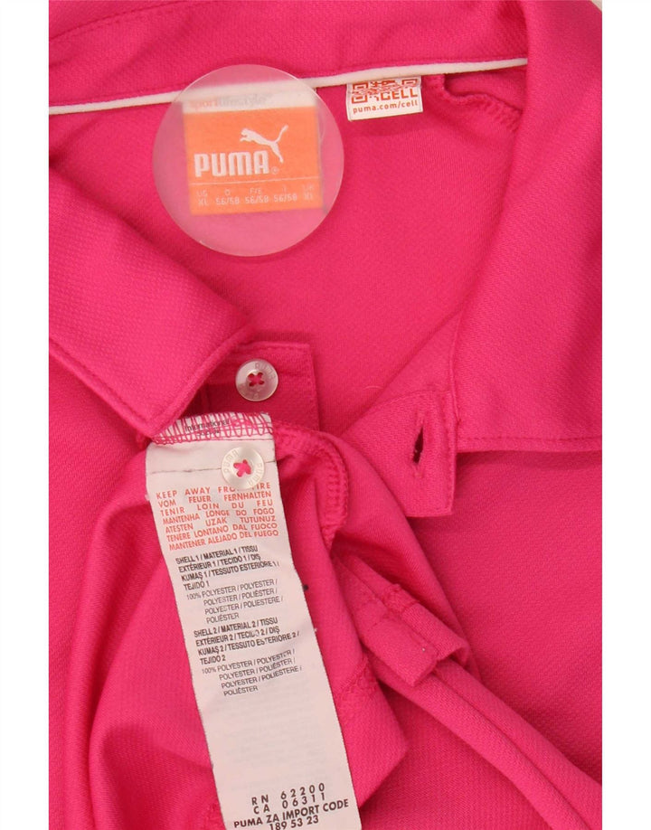 Мужская рубашка-поло Puma XL розовая из полиэстера