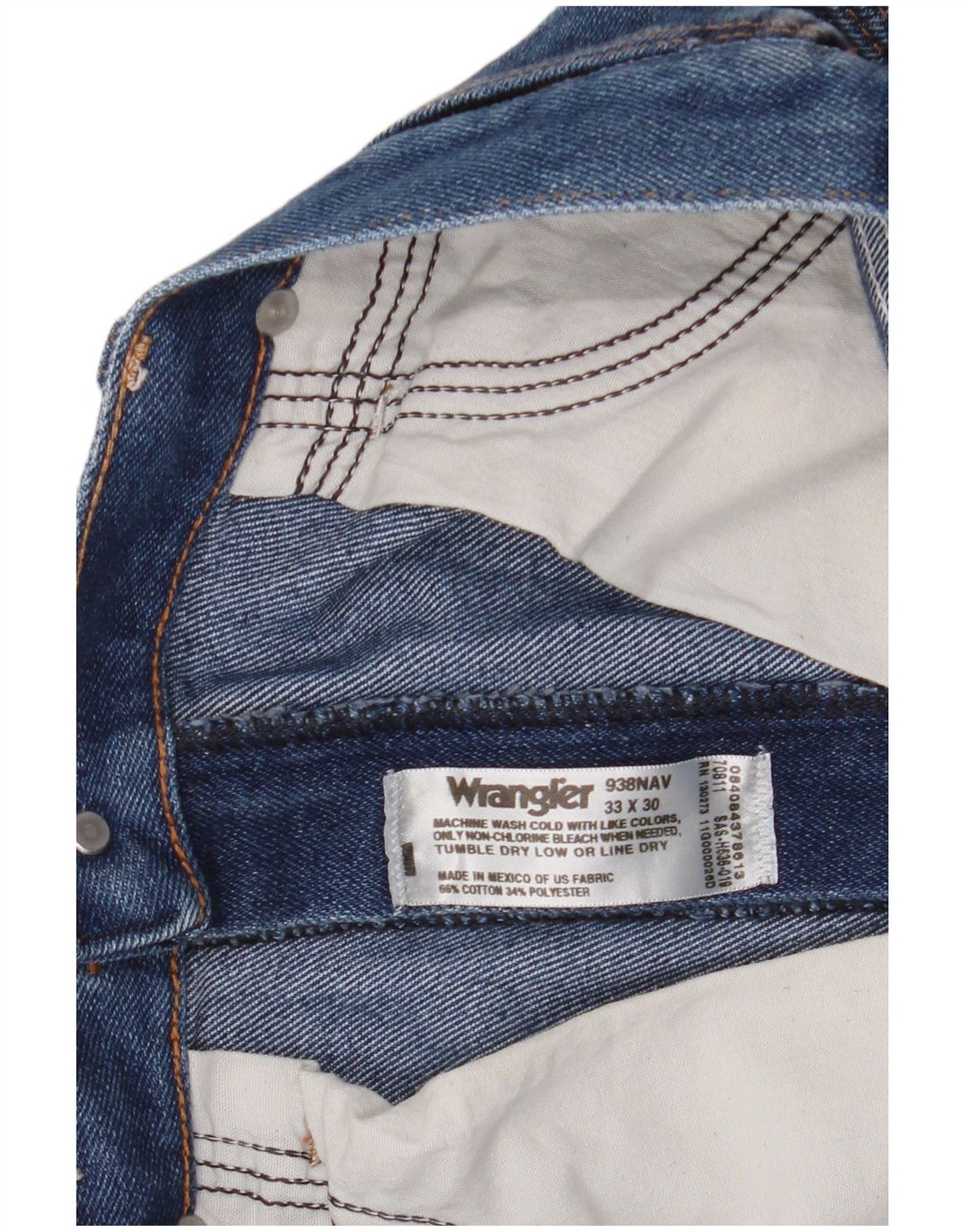 Мужские прямые джинсы Wrangler W33 L30 синие, хлопок