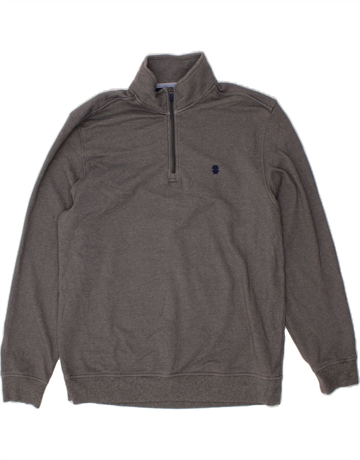 IZOD Mens Performance Zip Neck Sweatshirt Jumper Large Grey Polyester Vintage Izod and Second-Hand Izod from Messina Hembry 