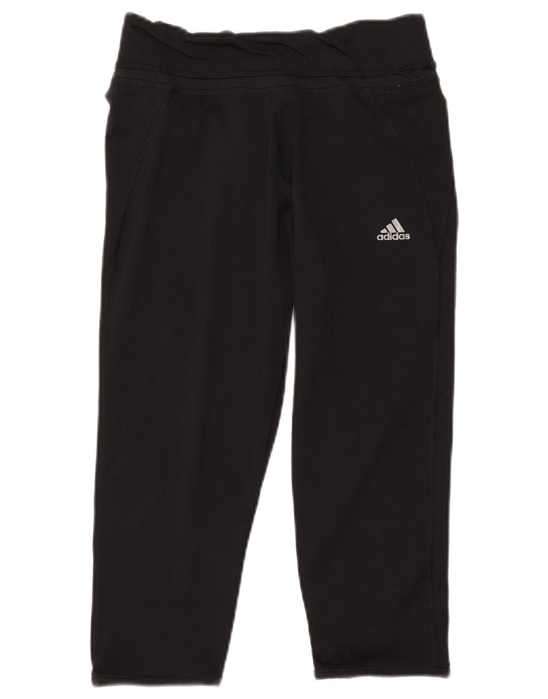 Женские леггинсы-капри Adidas Climalite UK 12/14, средний черный полиэстер