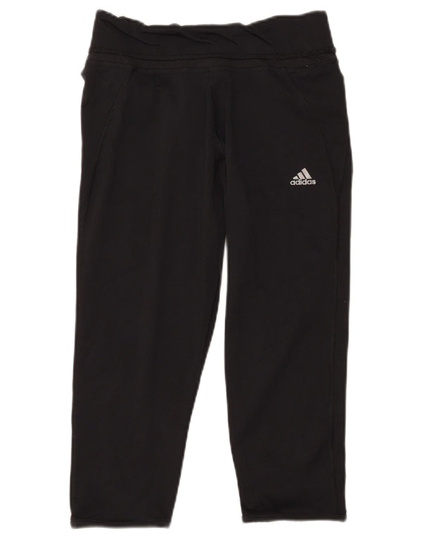 Женские леггинсы-капри Adidas Climalite UK 12/14, средний черный полиэстер