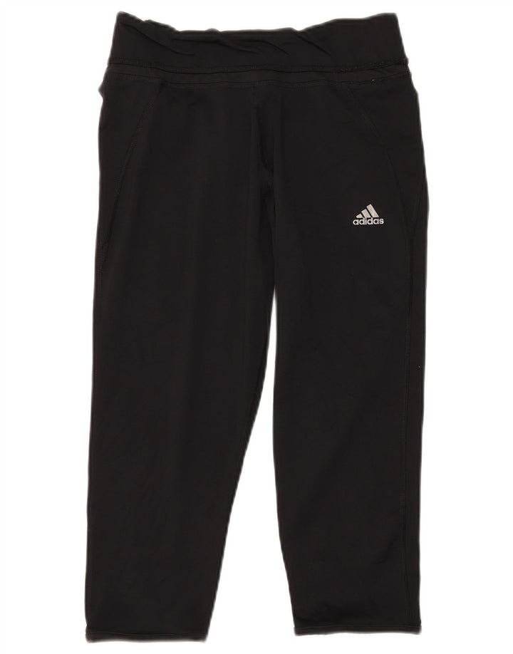 Женские леггинсы-капри Adidas Climalite UK 12/14, средний черный полиэстер