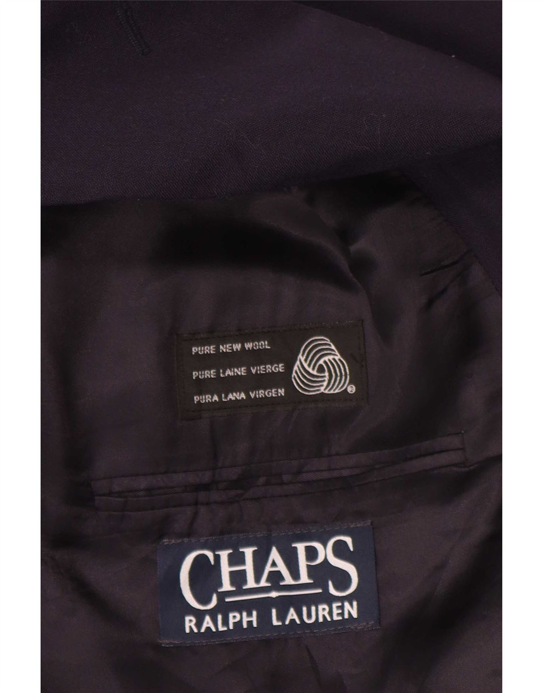 Мужской двубортный пиджак Chaps Ralph Lauren, Великобритания 42 XL, темно-синий
