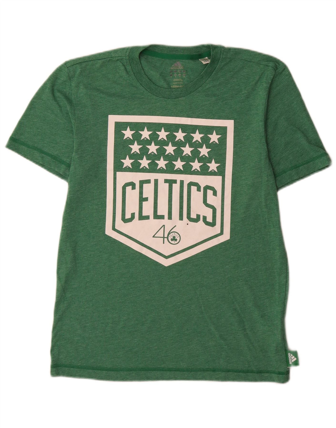 Мужская футболка Adidas Boston Celtics с рисунком, маленький зеленый полиэстер