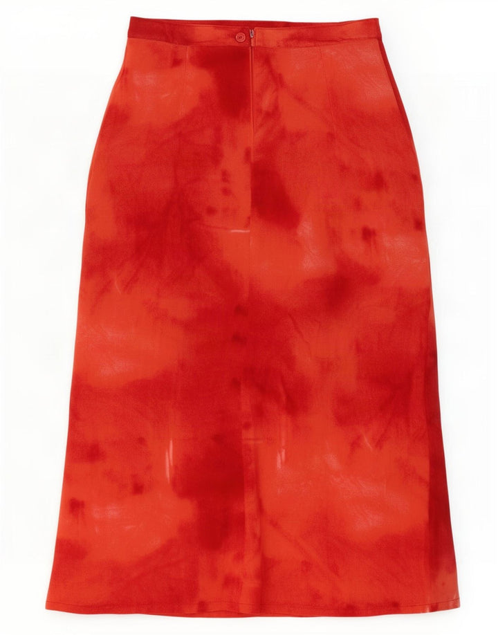 Винтажная женская юбка-миди IT 42 Medium W26 Red Tie Dye Полиэстер